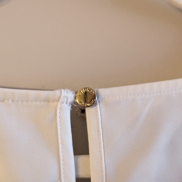 White Midlength flare sleeve Calvin Klein blouse - Picture 6 of 6